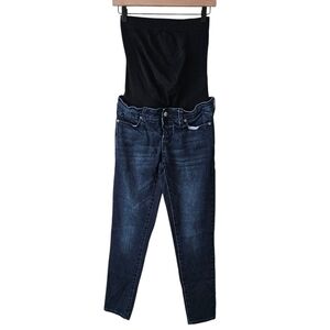 Blanqi Dark Wash Full Panel Maternity Skinny Jeans